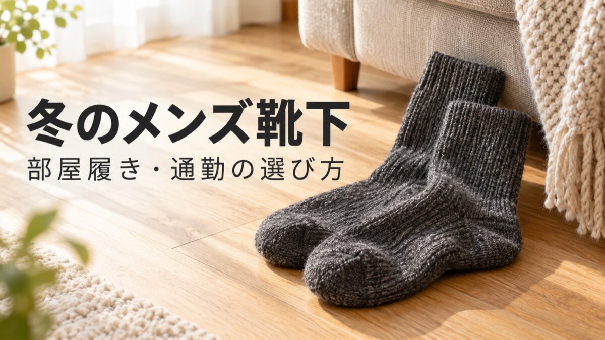 冬用のメンズ靴下のイメージ(AI生成画像)